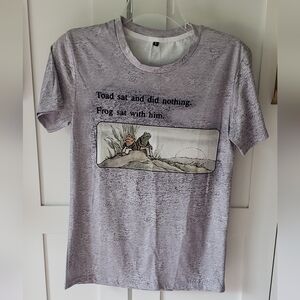 Womens Frog Toad T-Shirt Summer Short Sleeved Casual Gray Graphic Tee Shirt